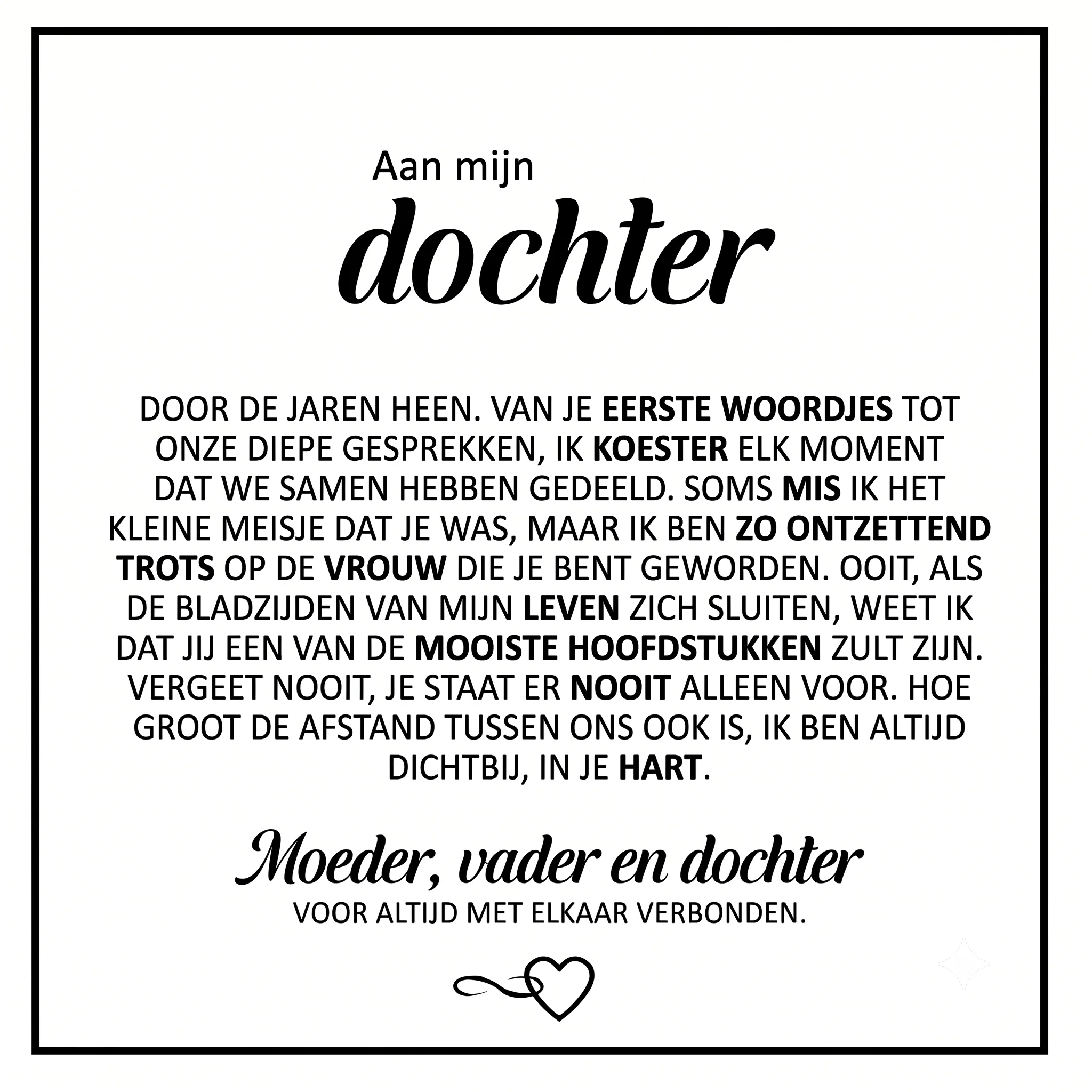 "Aan mijn dochter" voor altijd verbonden-armband - Image 3