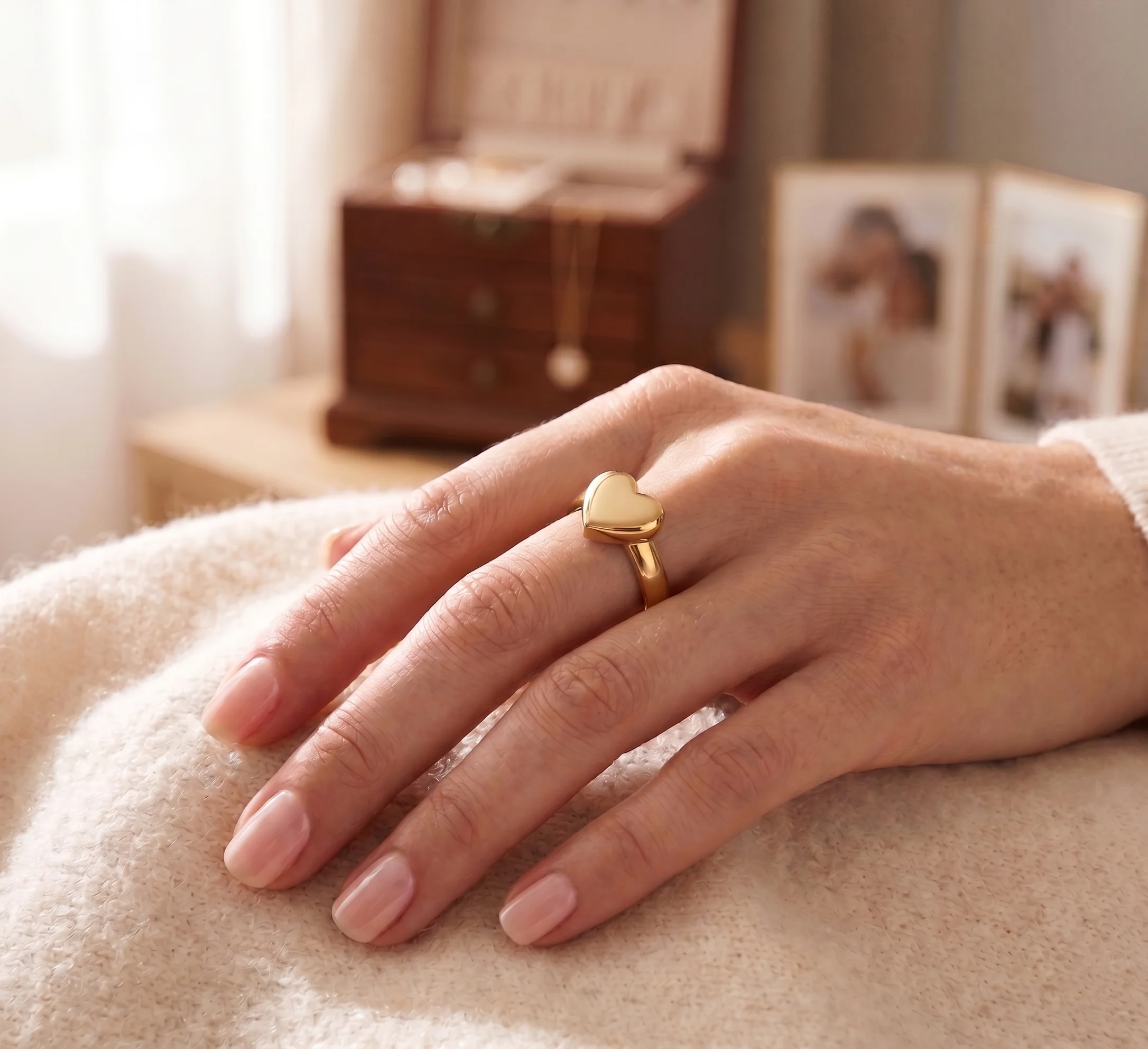 Anillo De Corazón Con Foto
