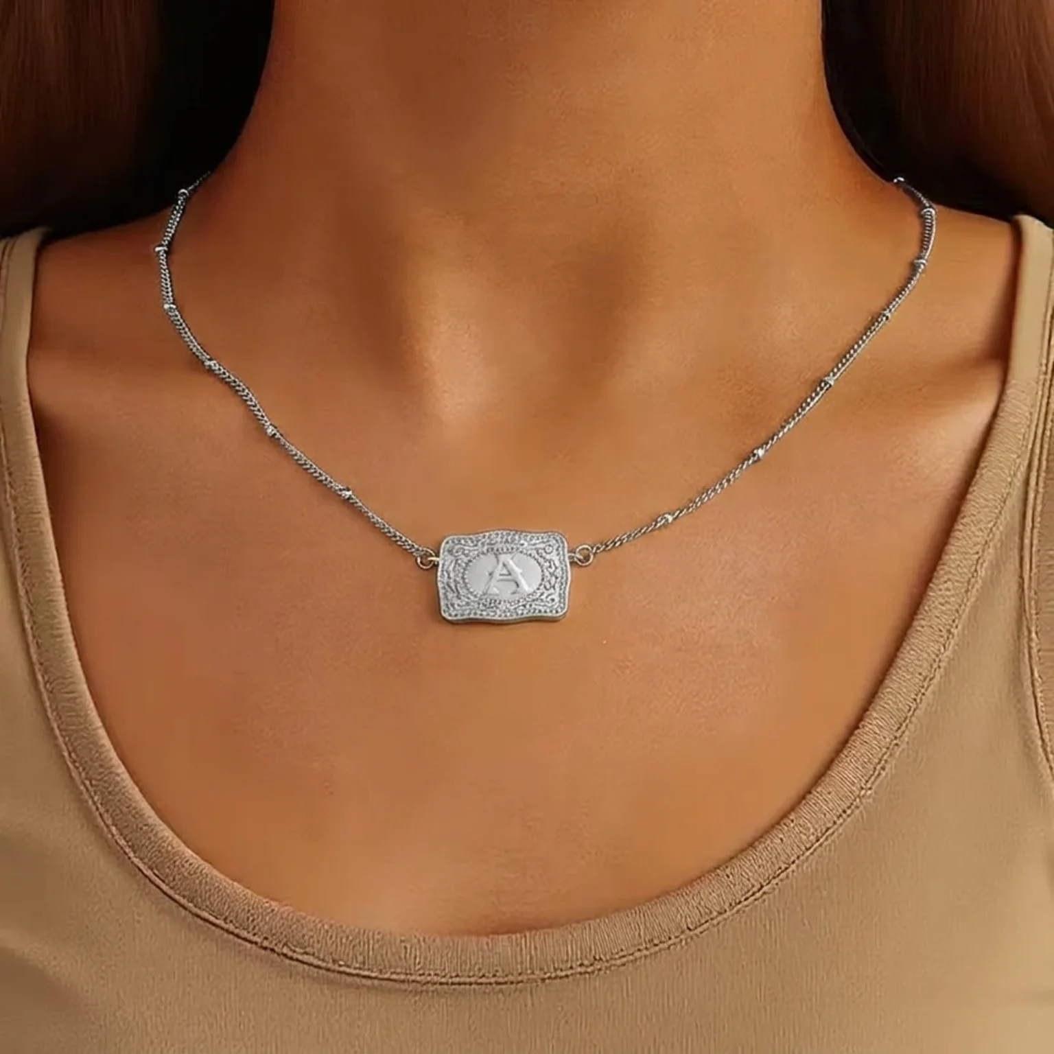 Rodeo Initial Charm Necklace - Image 6
