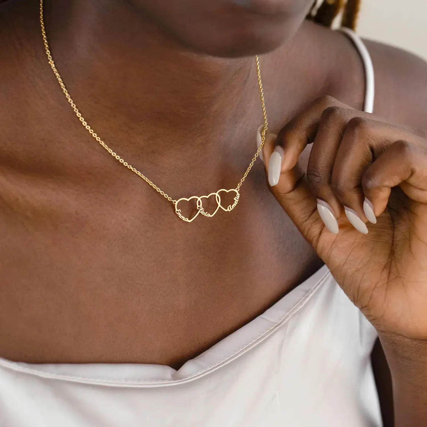 Personalized Heart & Name Necklace - Image 4