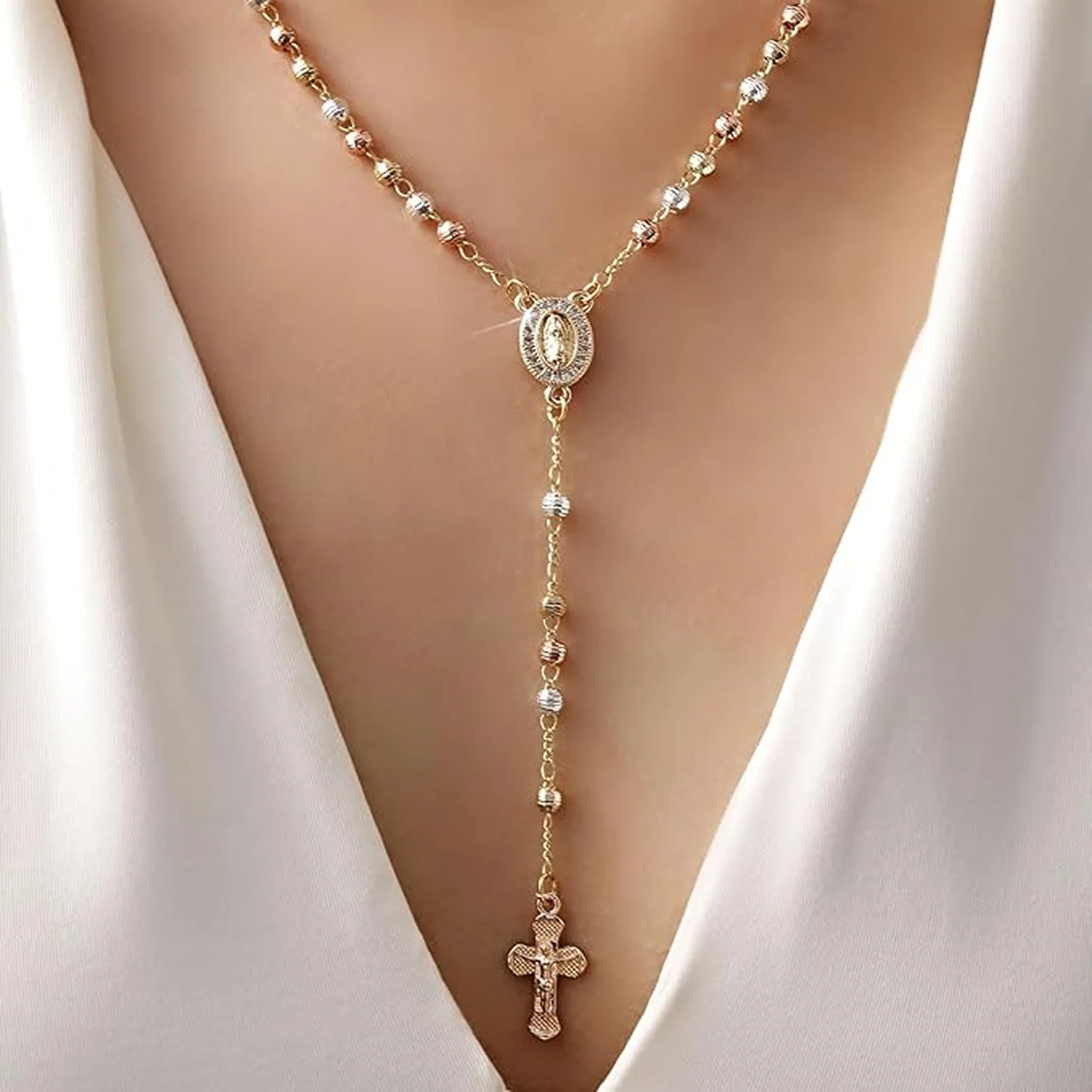 Collar Cruz Virgen María - Image 2