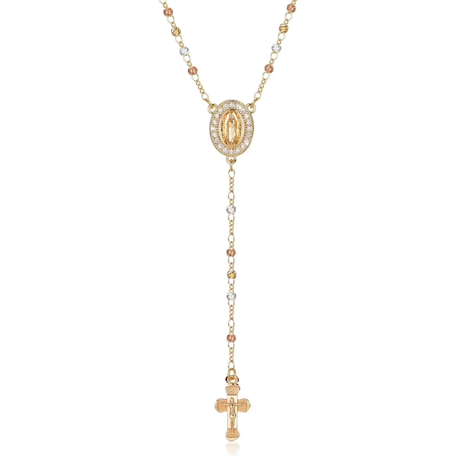 Virgin Mary Cross Necklace - Image 3
