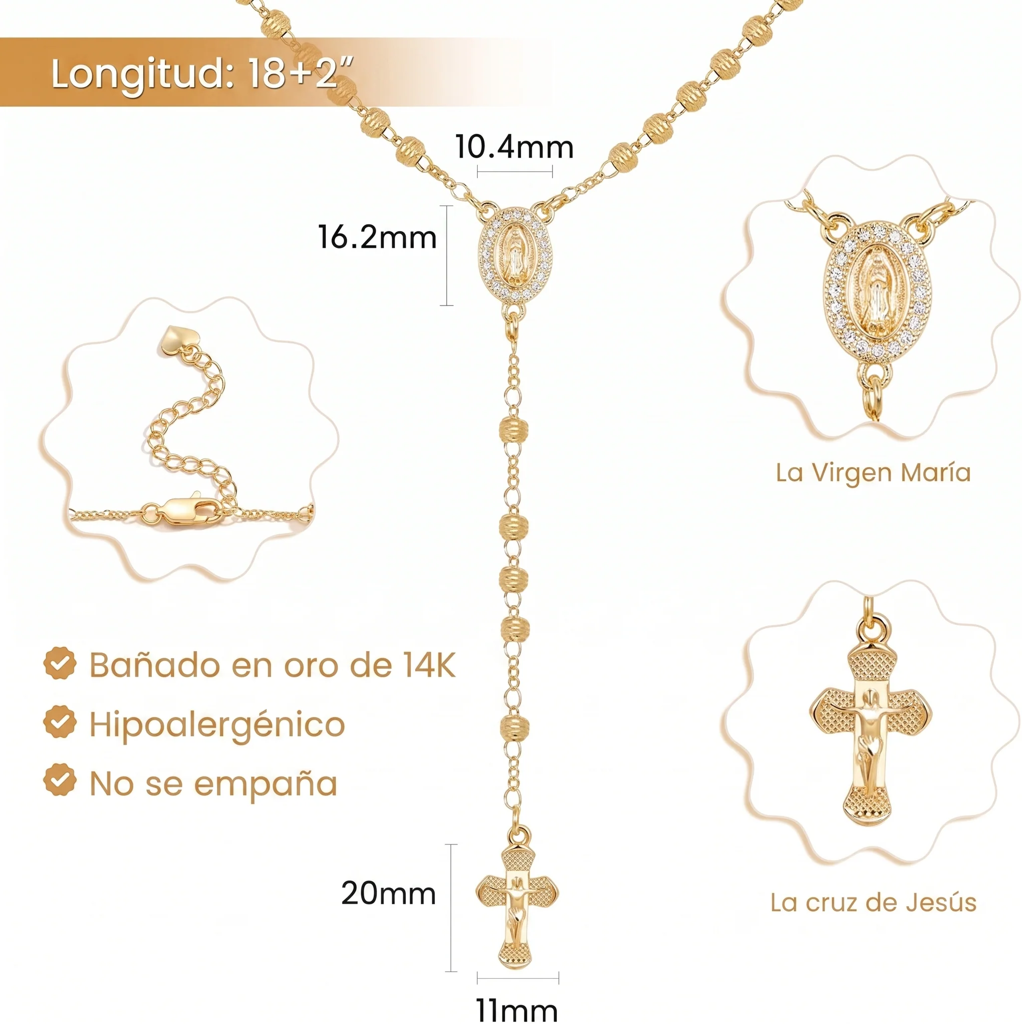 Collar Cruz Virgen María - Image 5