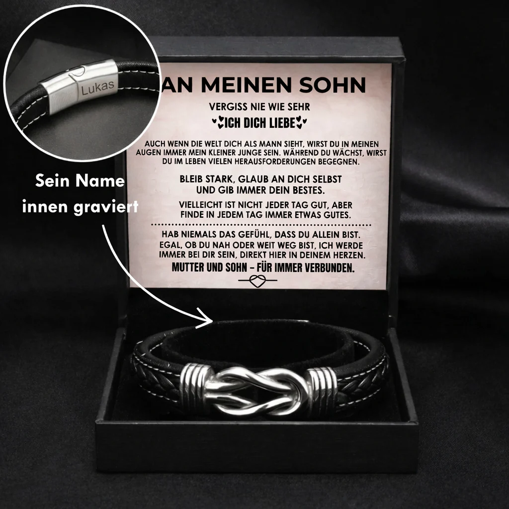 „Für meinen Sohn“ graviertes Armband