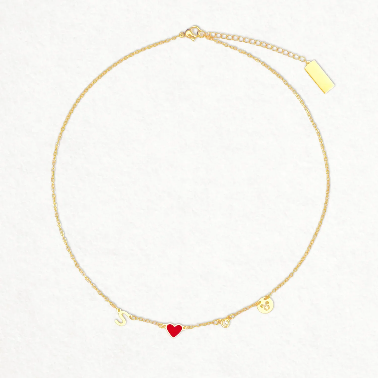 Collar Inicial con Corazón, Piedra y Zodíaco - Image 3