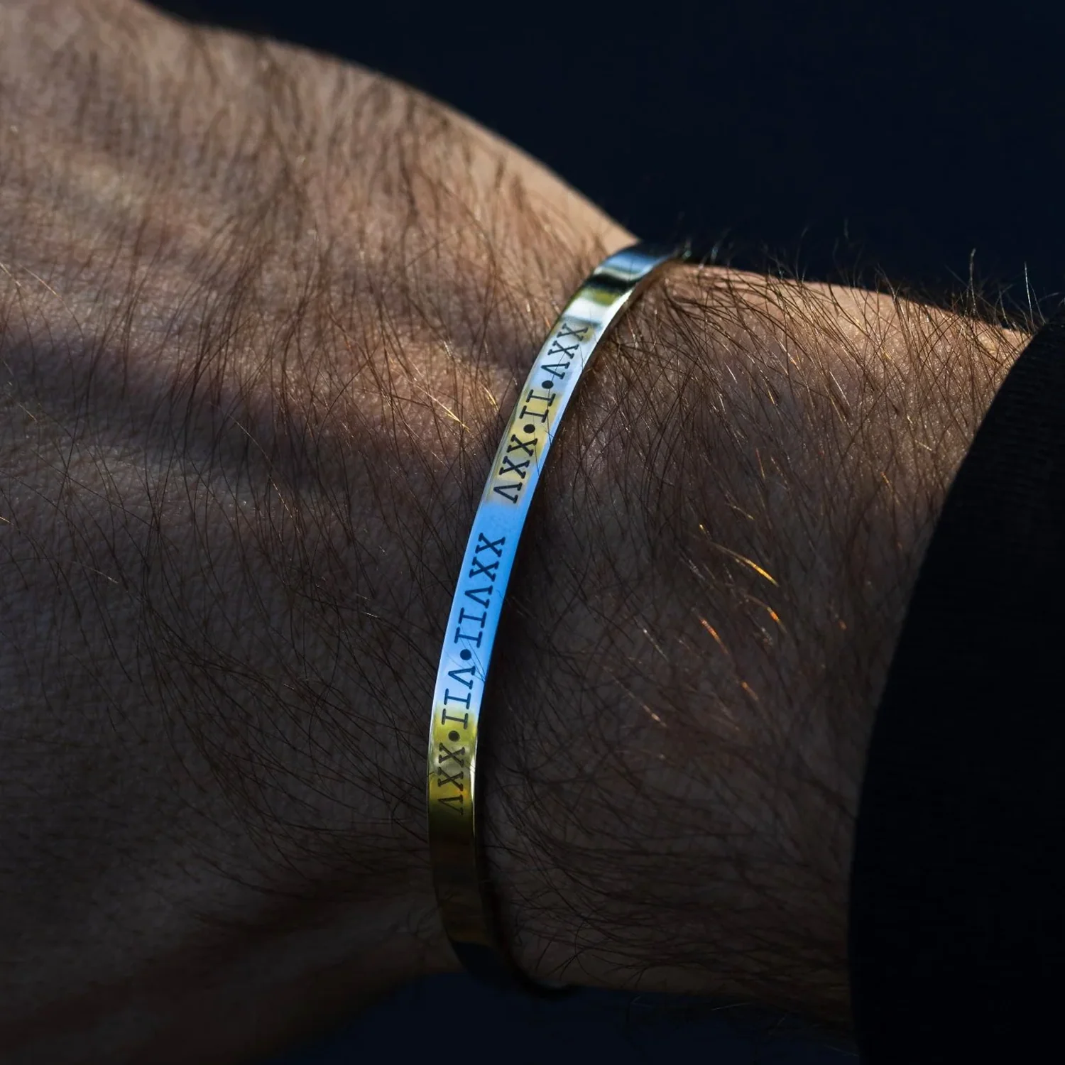 Engraved Silver Cuff Bracelet - Image 2