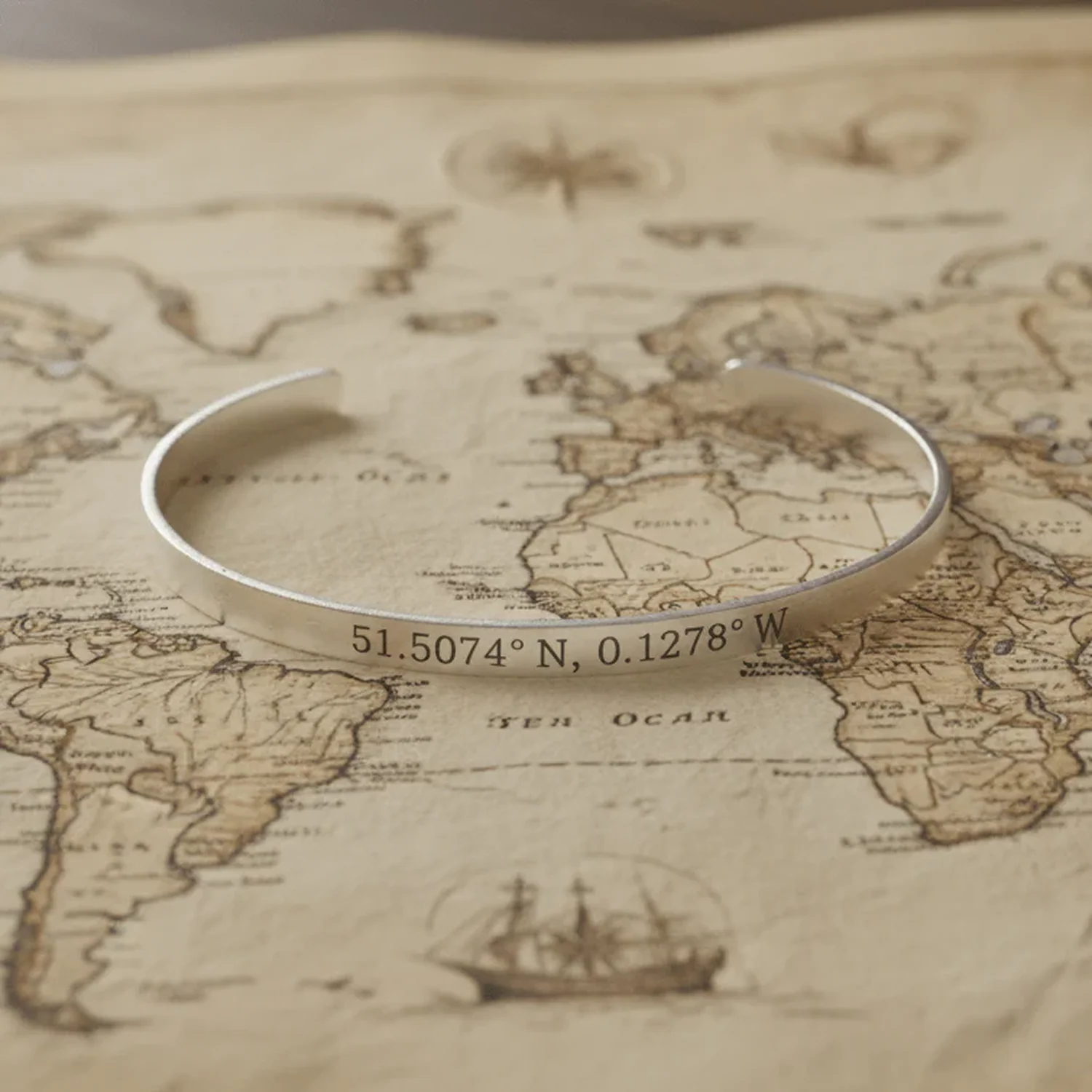 Engraved Silver Cuff Bracelet - Image 5