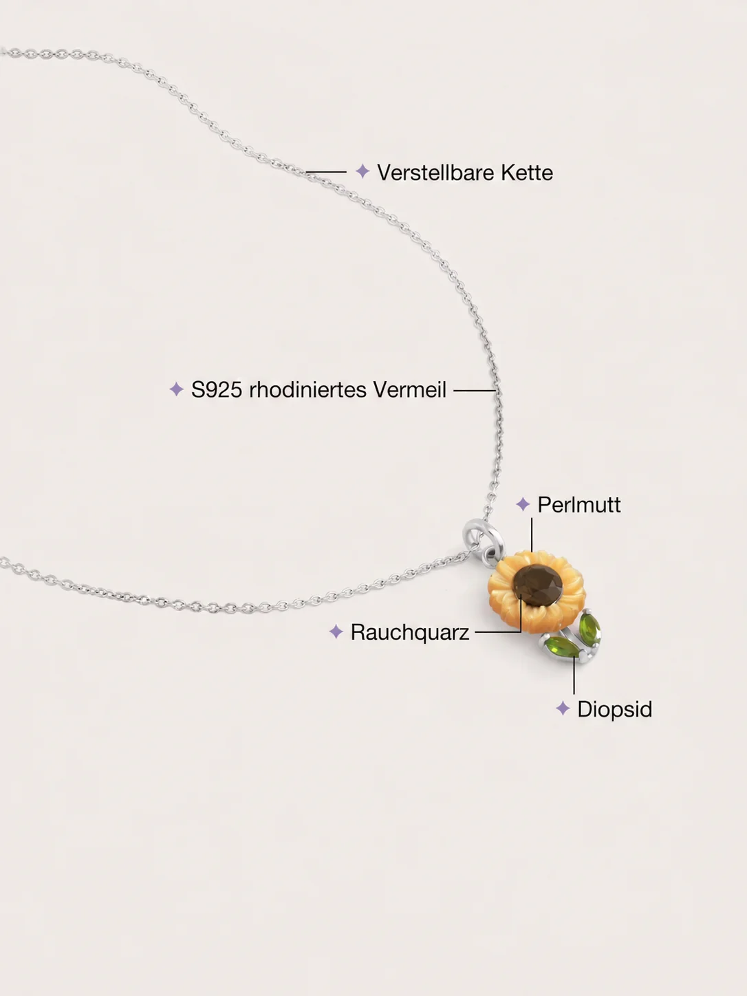 Halskette Blühende Sonnenblume - Image 7