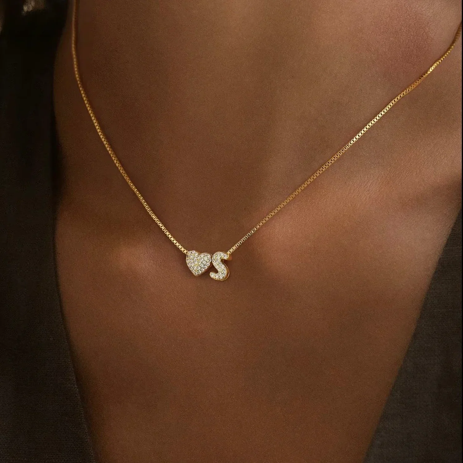 Heart & Initial Necklace - Image 4
