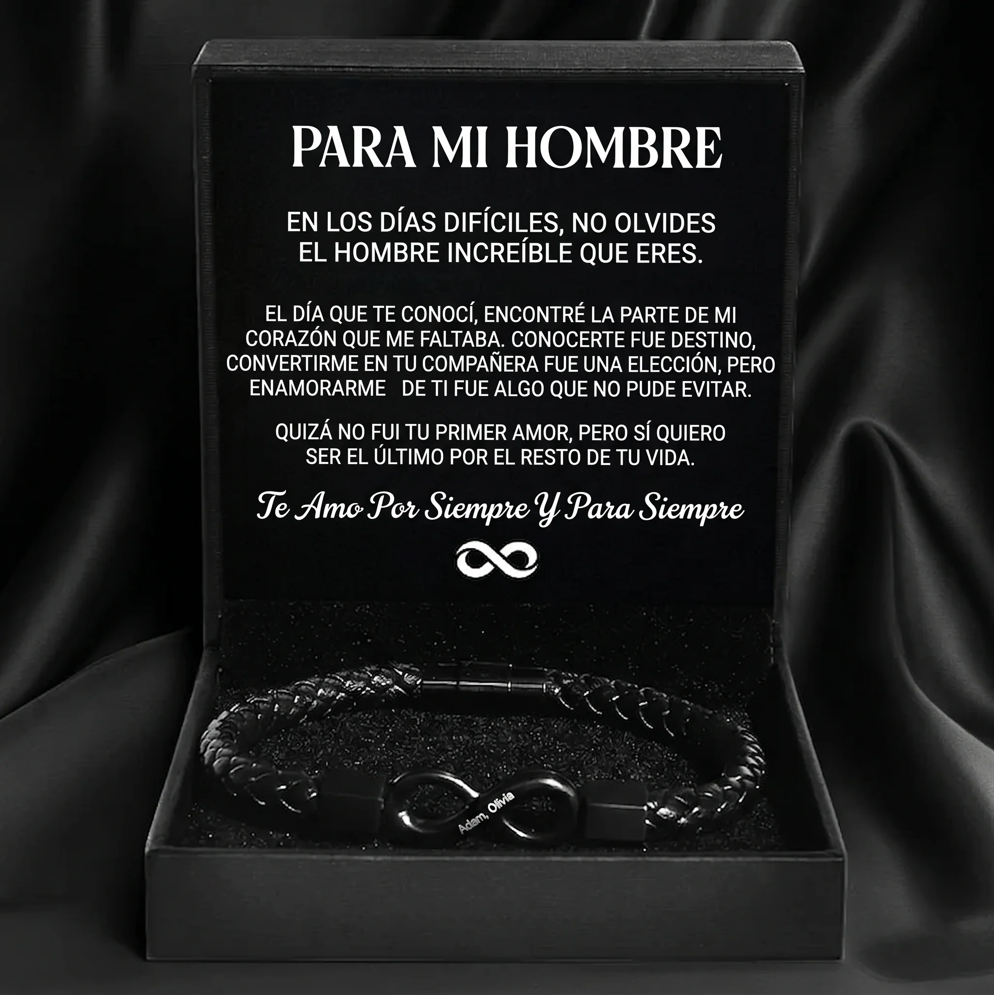“Para mi hombre” Pulsera grabada