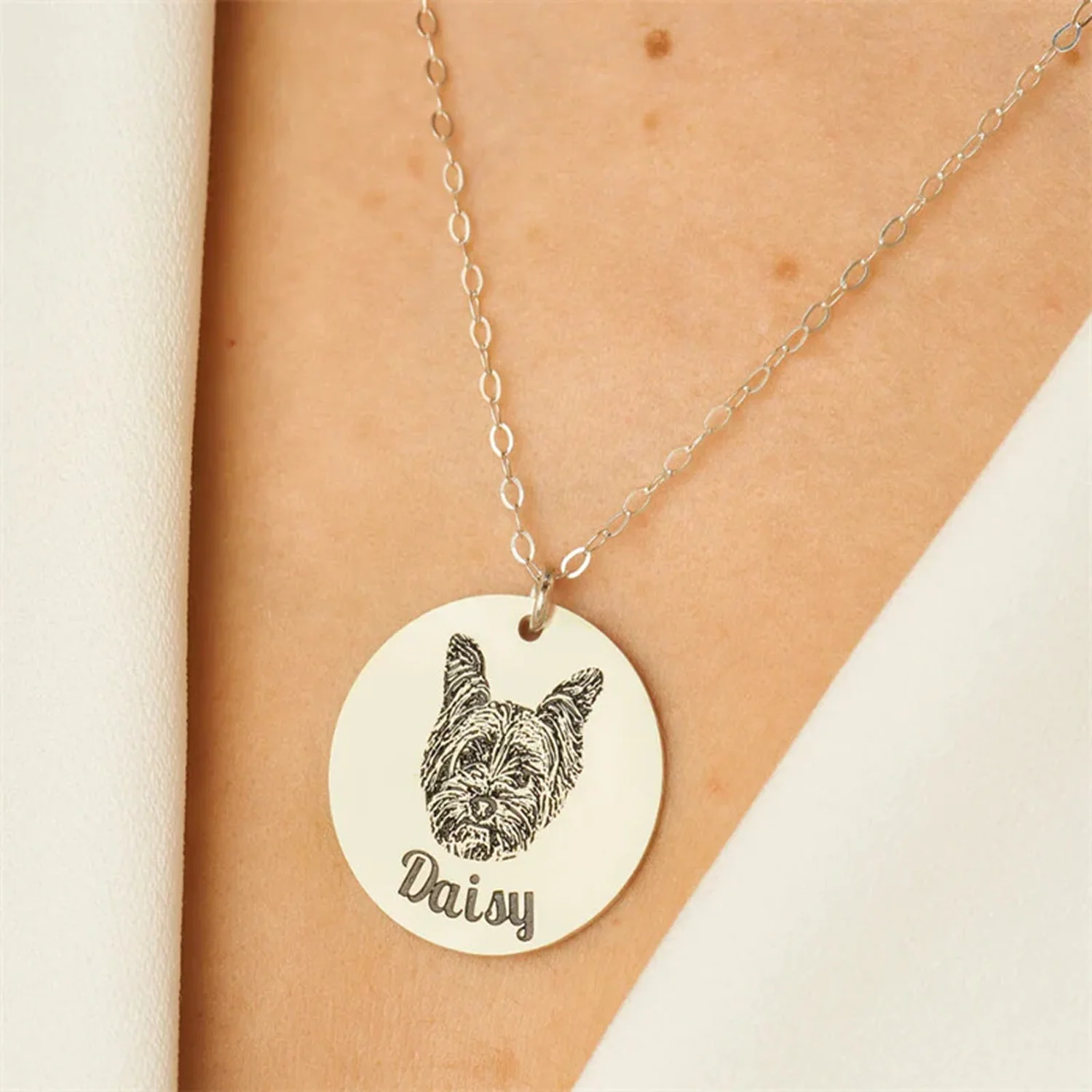 Custom Pet Portrait Necklace - Image 2