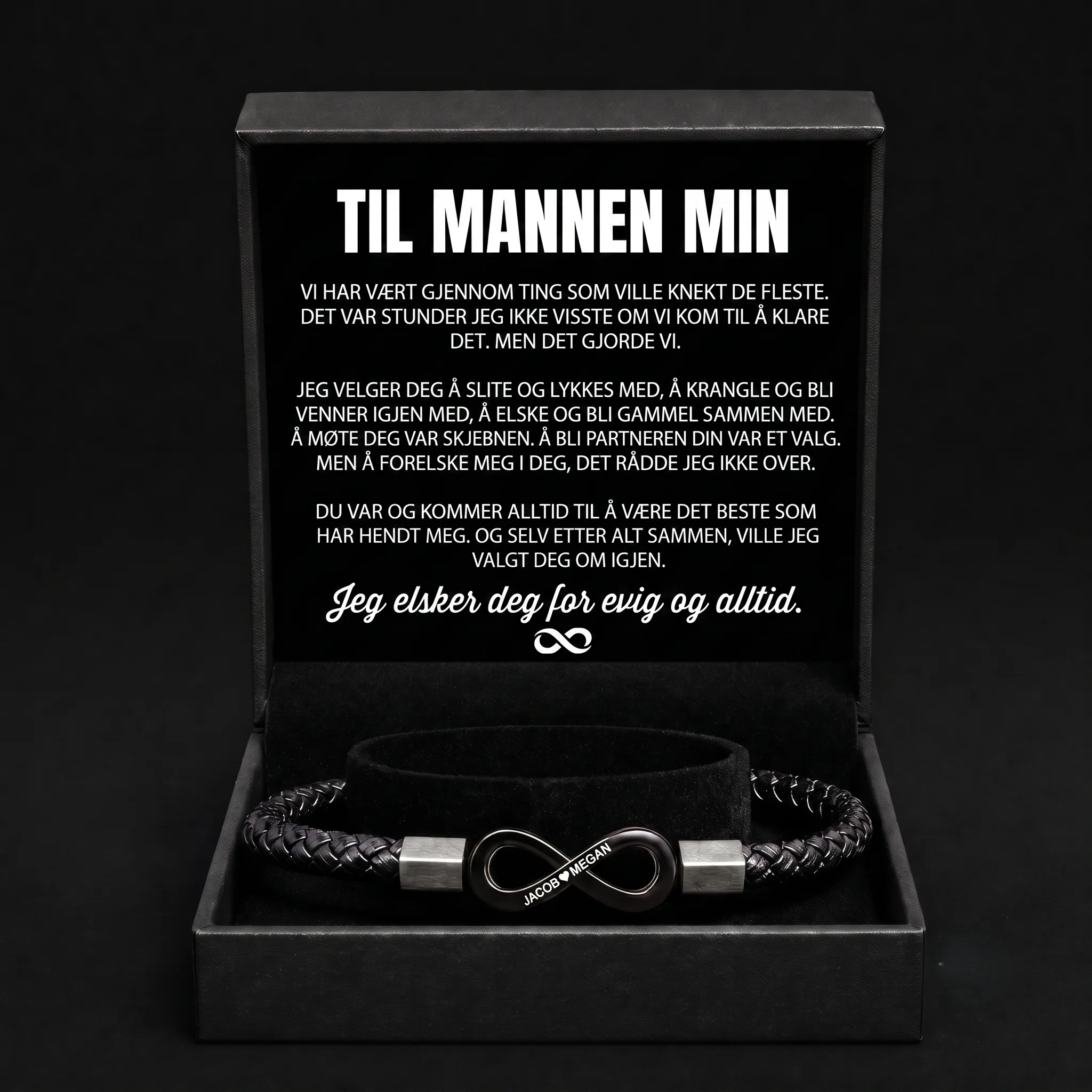 Personlig armbÄnd «Til min mann»