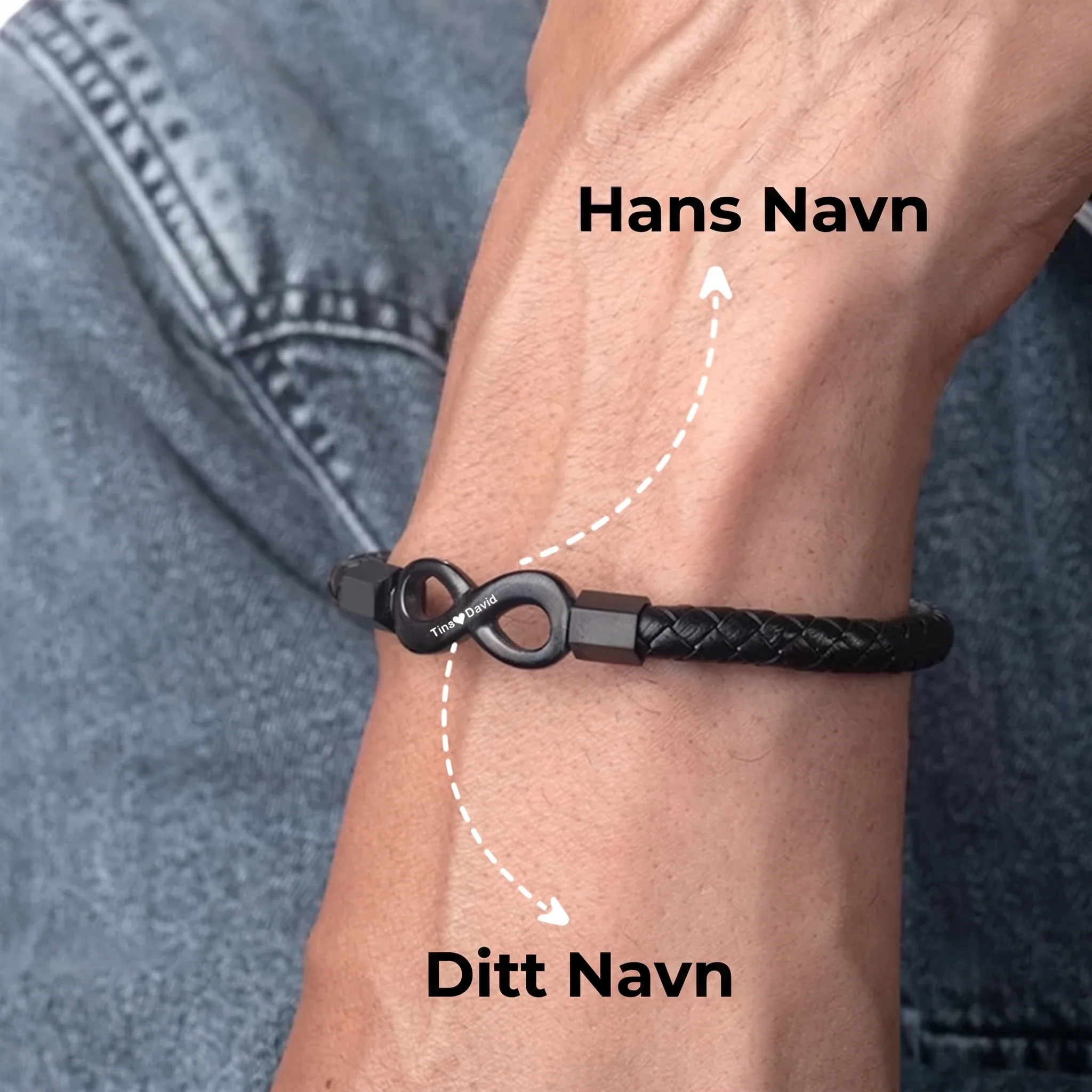 Personlig armbÄnd «Til min mann» - Image 4