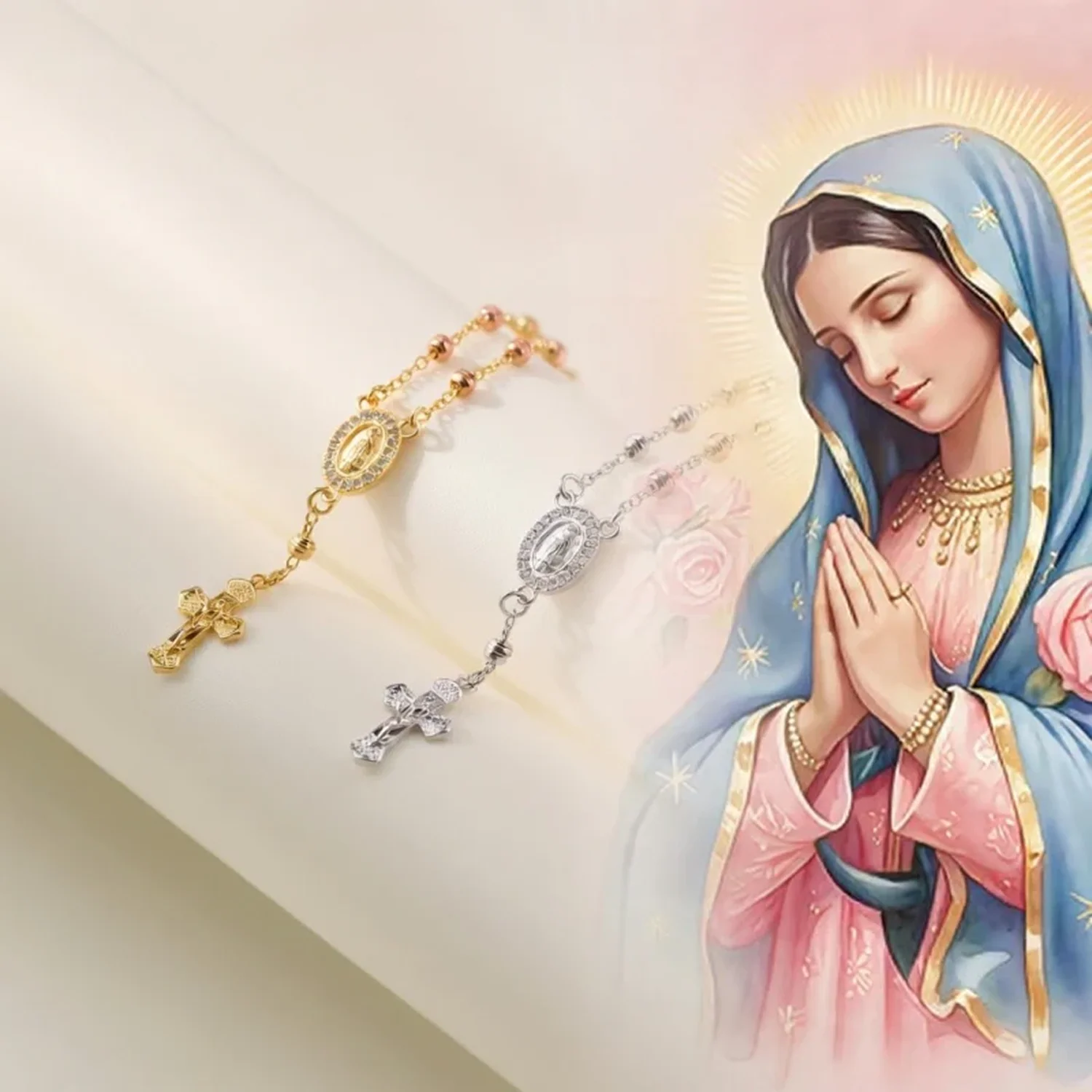 Virgin Mary Cross Bracelet - Image 4