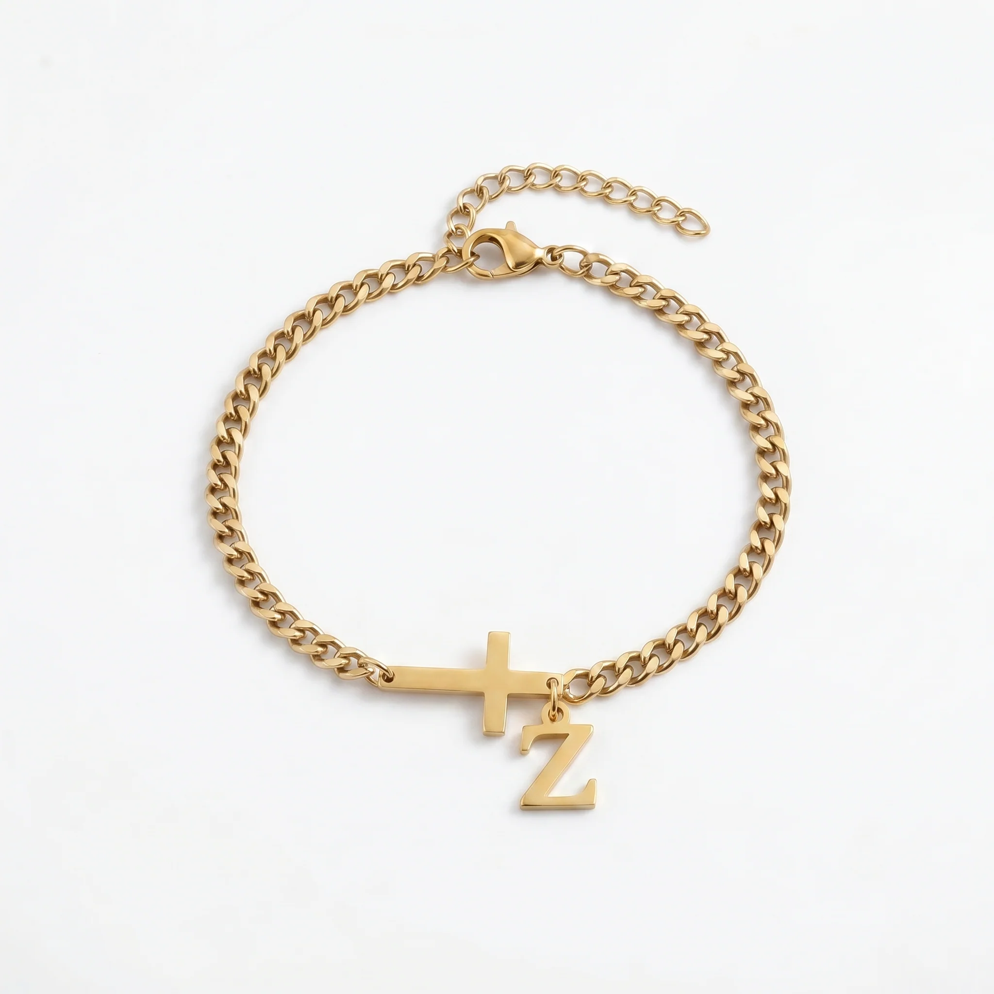 Nivora™ Initial & Cross Bracelet - Image 2