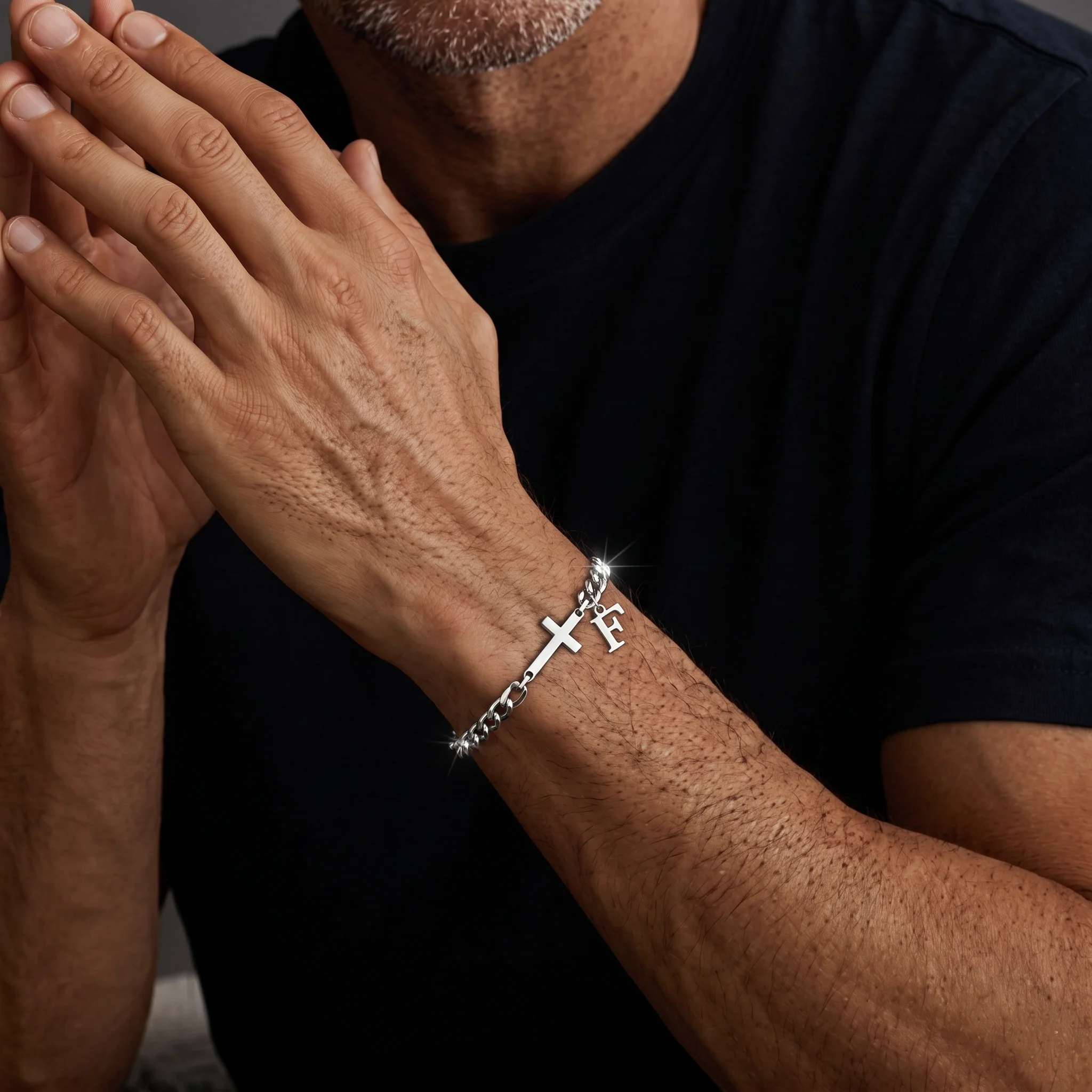 Nivora™ Initial & Cross Bracelet - Image 4
