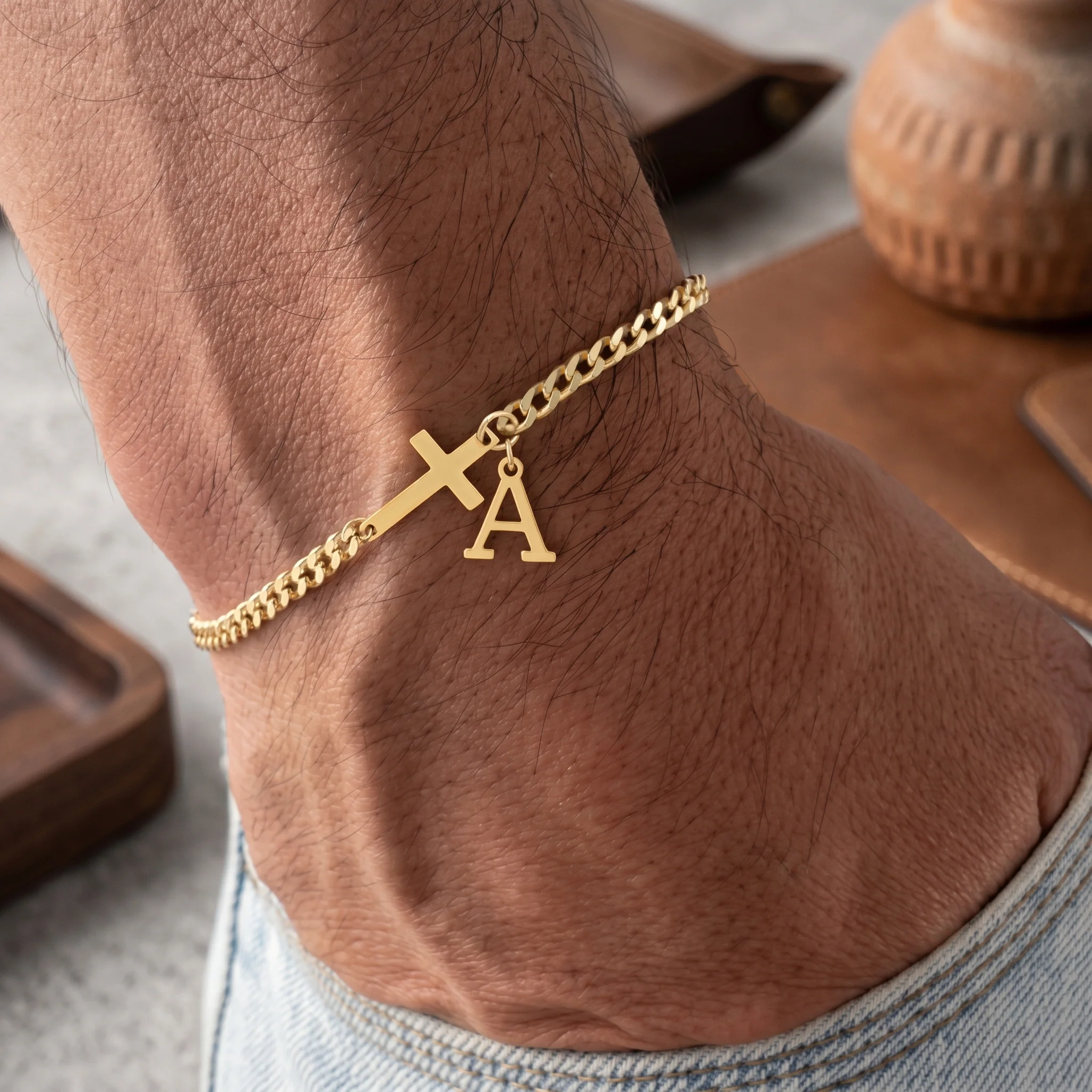 Nivora™ Initial & Cross Bracelet - Image 5