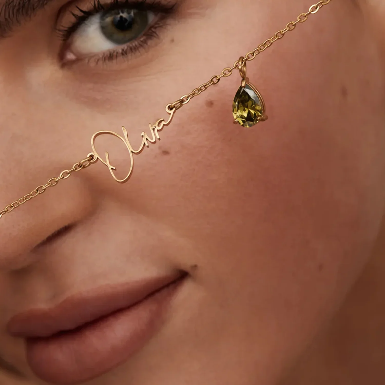 Signature Name and Birthstone Necklace - Image 6