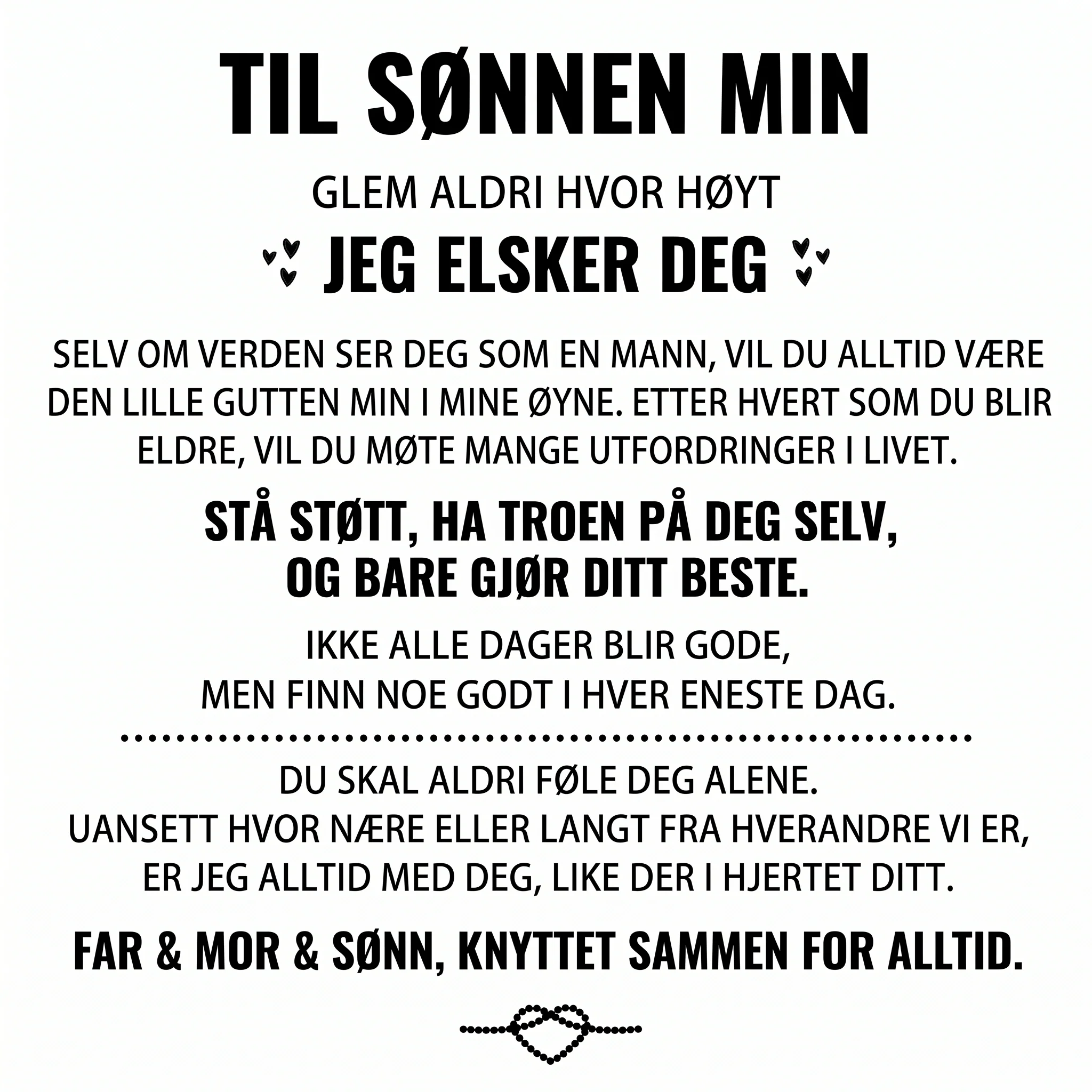 "Til Min Sønn" Gravert Armbånd - Image 6