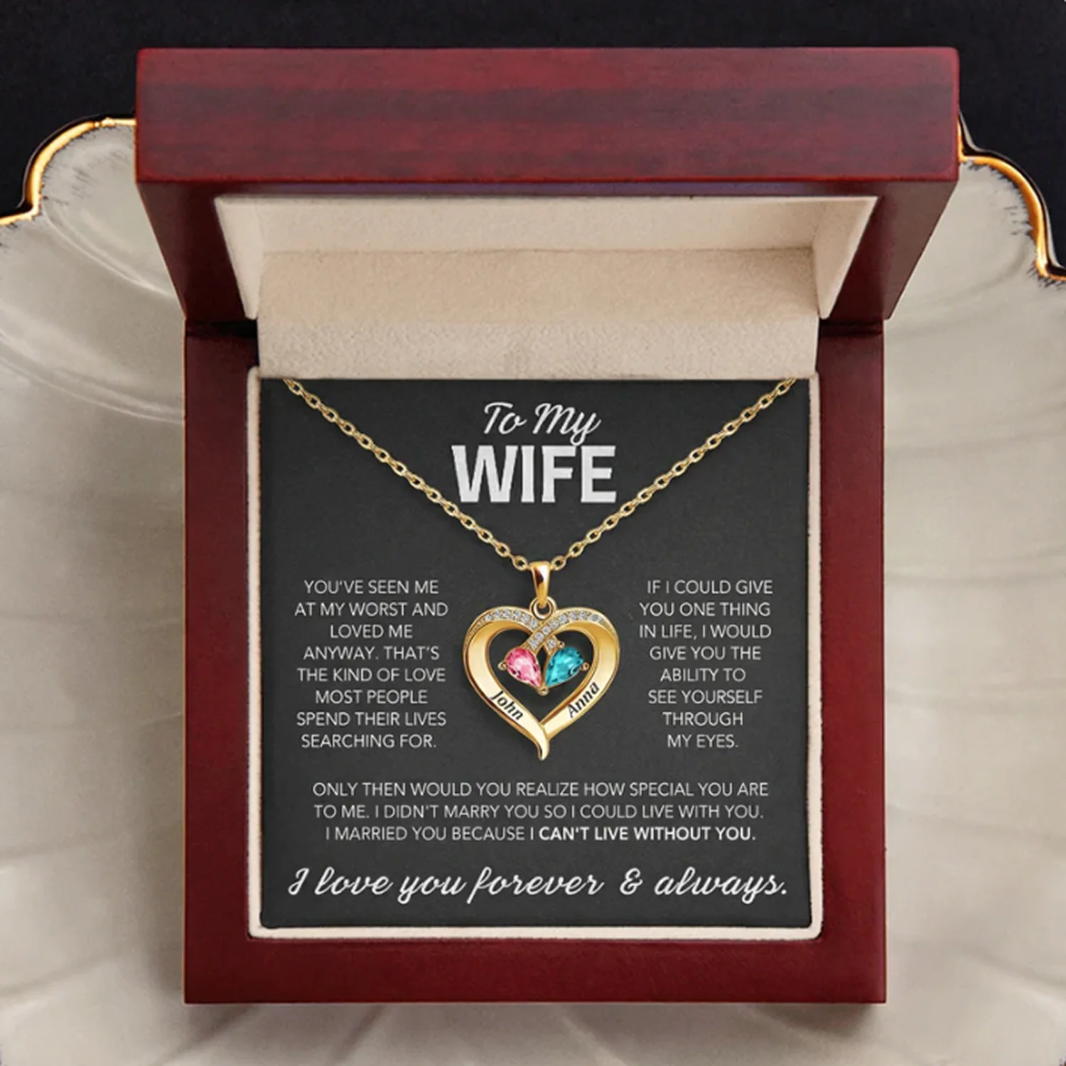 Yours Always Heart Necklace - Image 2